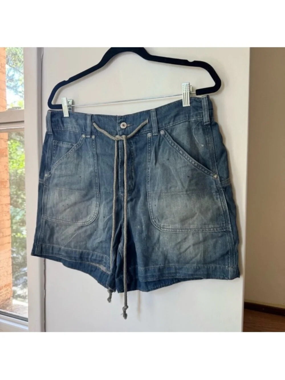 NWT Free People Second Chances Low-Slung Jean Shorts Blue Small